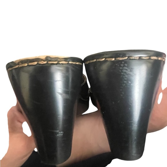 Born Black Leather top slip on sandal-6 - Picture 2 of 7